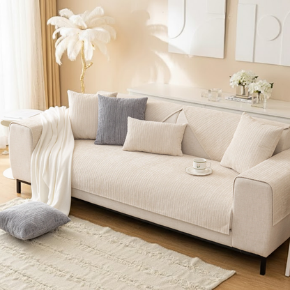 リブモダンソファカバー〔滑り止め付き〕