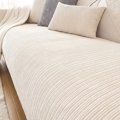 リブモダンソファカバー〔滑り止め付き〕