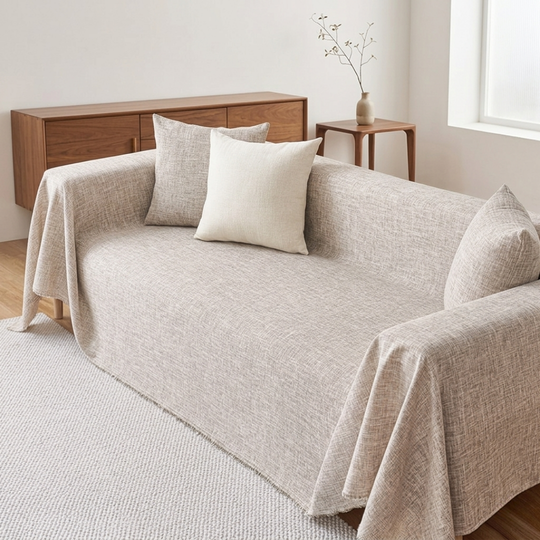 メランジュテクスチャソファカバー