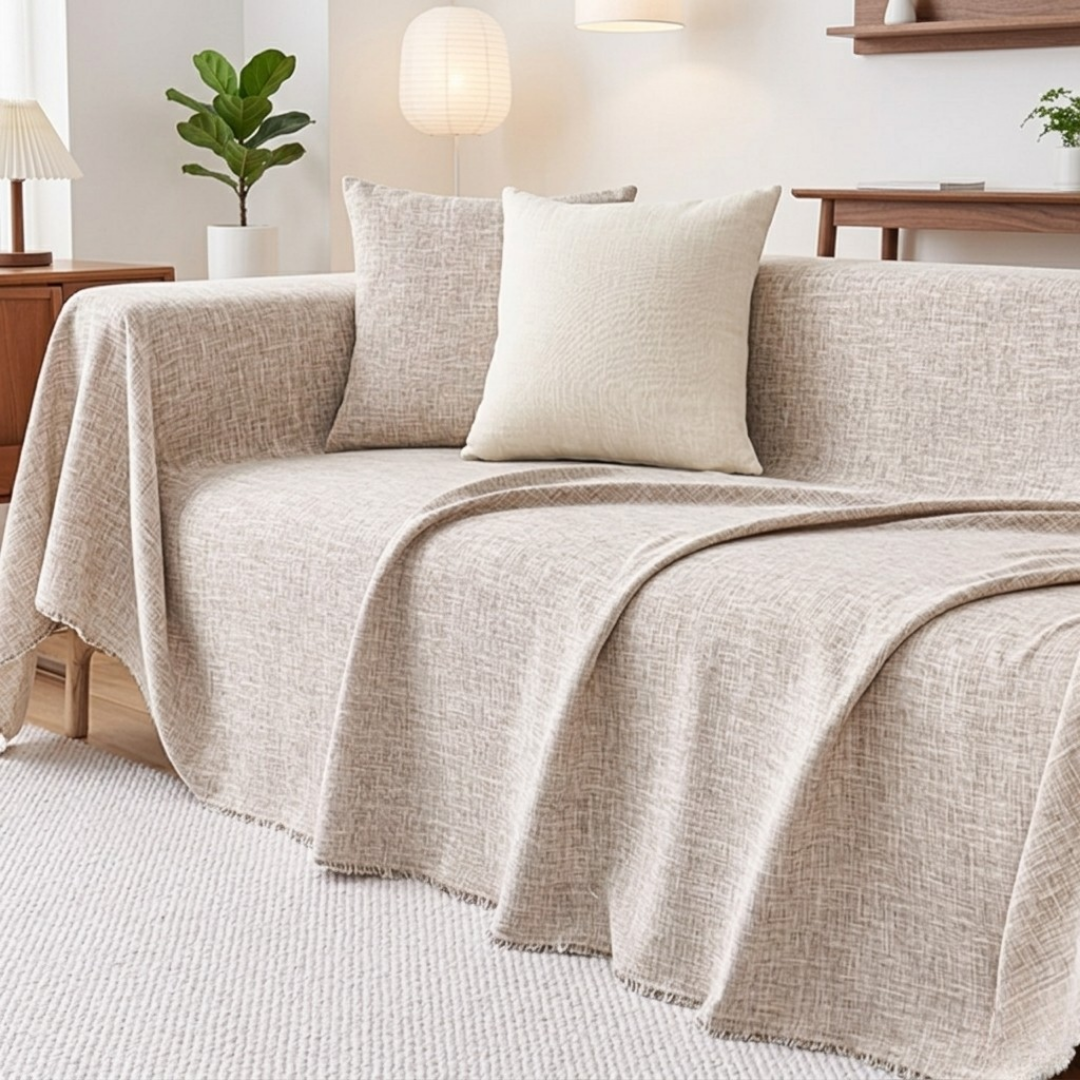 メランジュテクスチャソファカバー