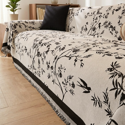 フローラシルエットソファカバー