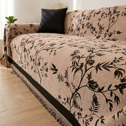 フローラシルエットソファカバー