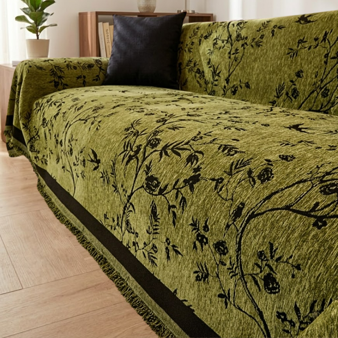 フローラシルエットソファカバー