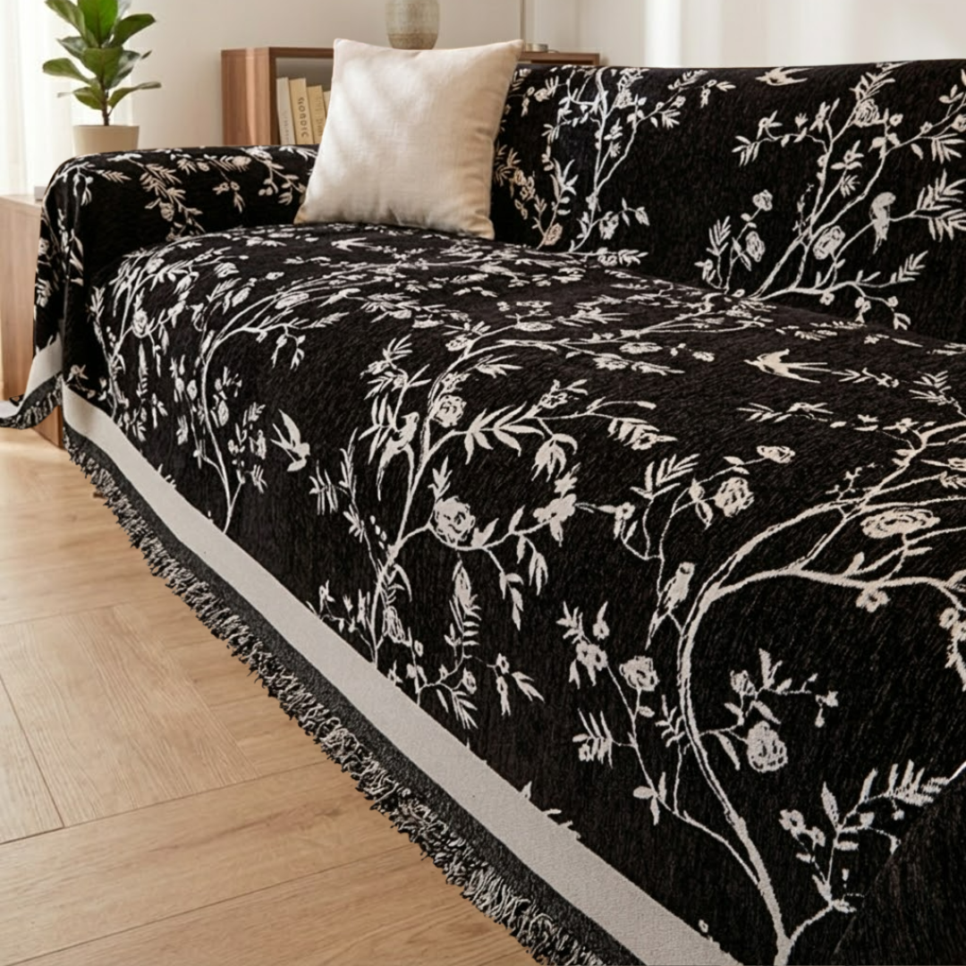 フローラシルエットソファカバー