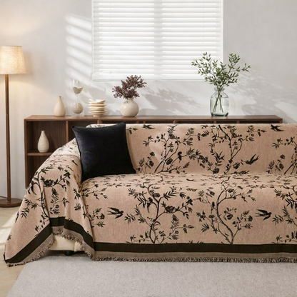 フローラシルエットソファカバー