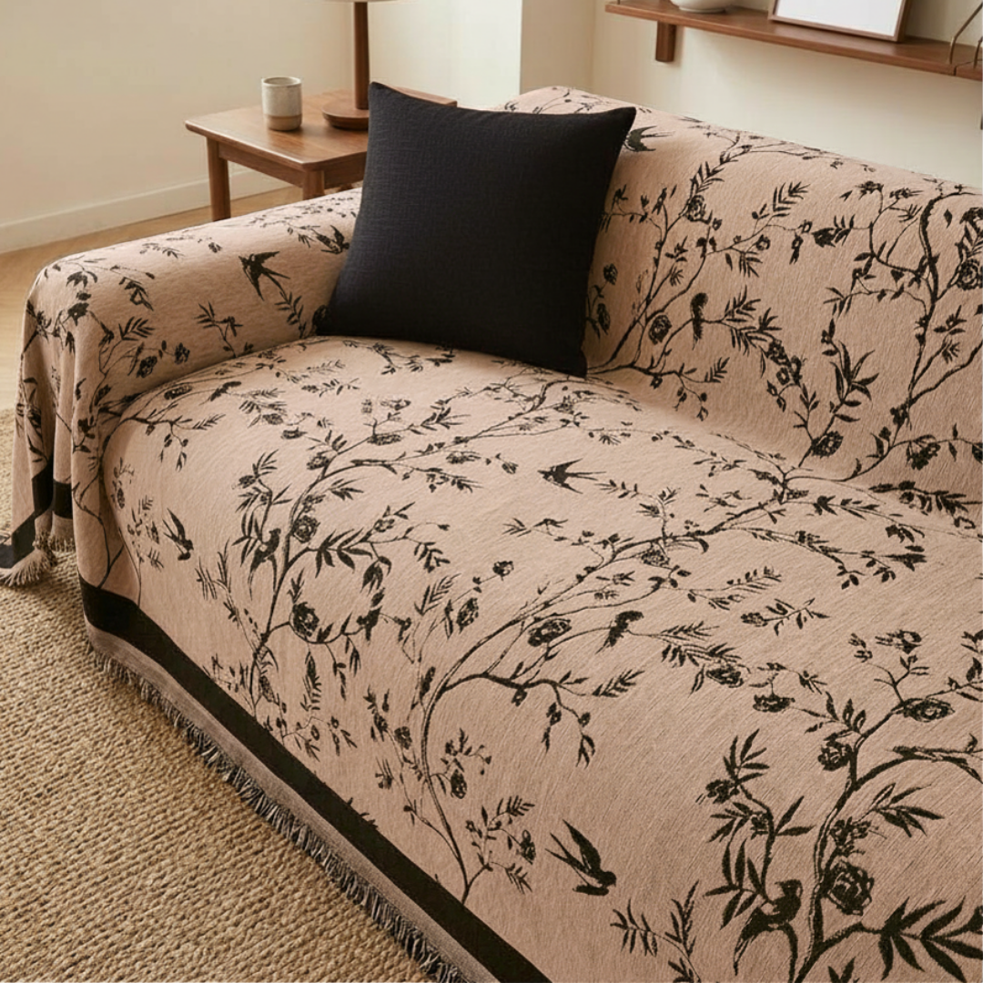 フローラシルエットソファカバー