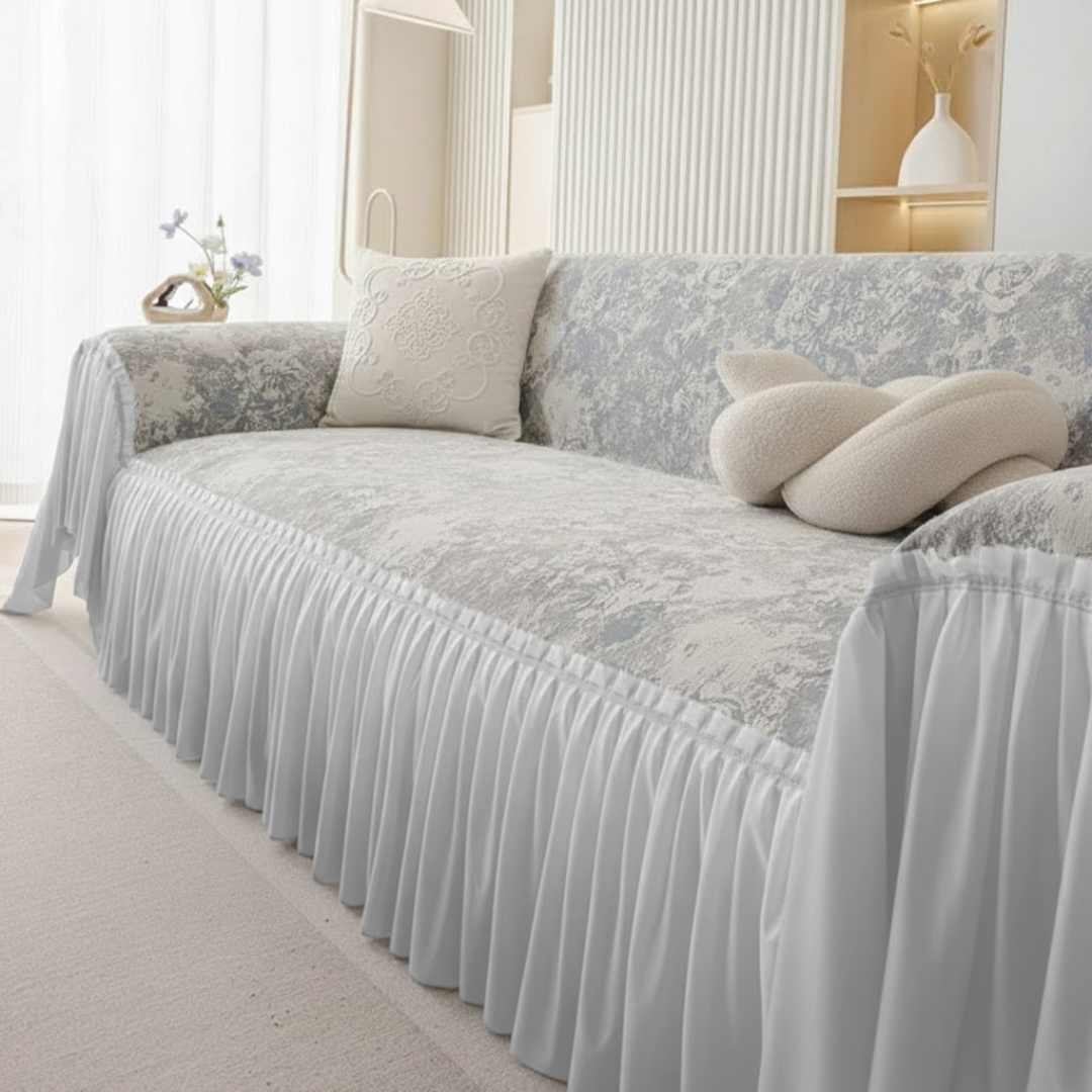 エレガンスグラデーションフリルソファカバー
