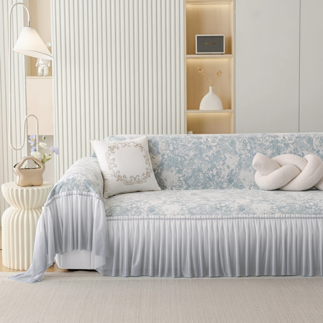 エレガンスグラデーションフリルソファカバー