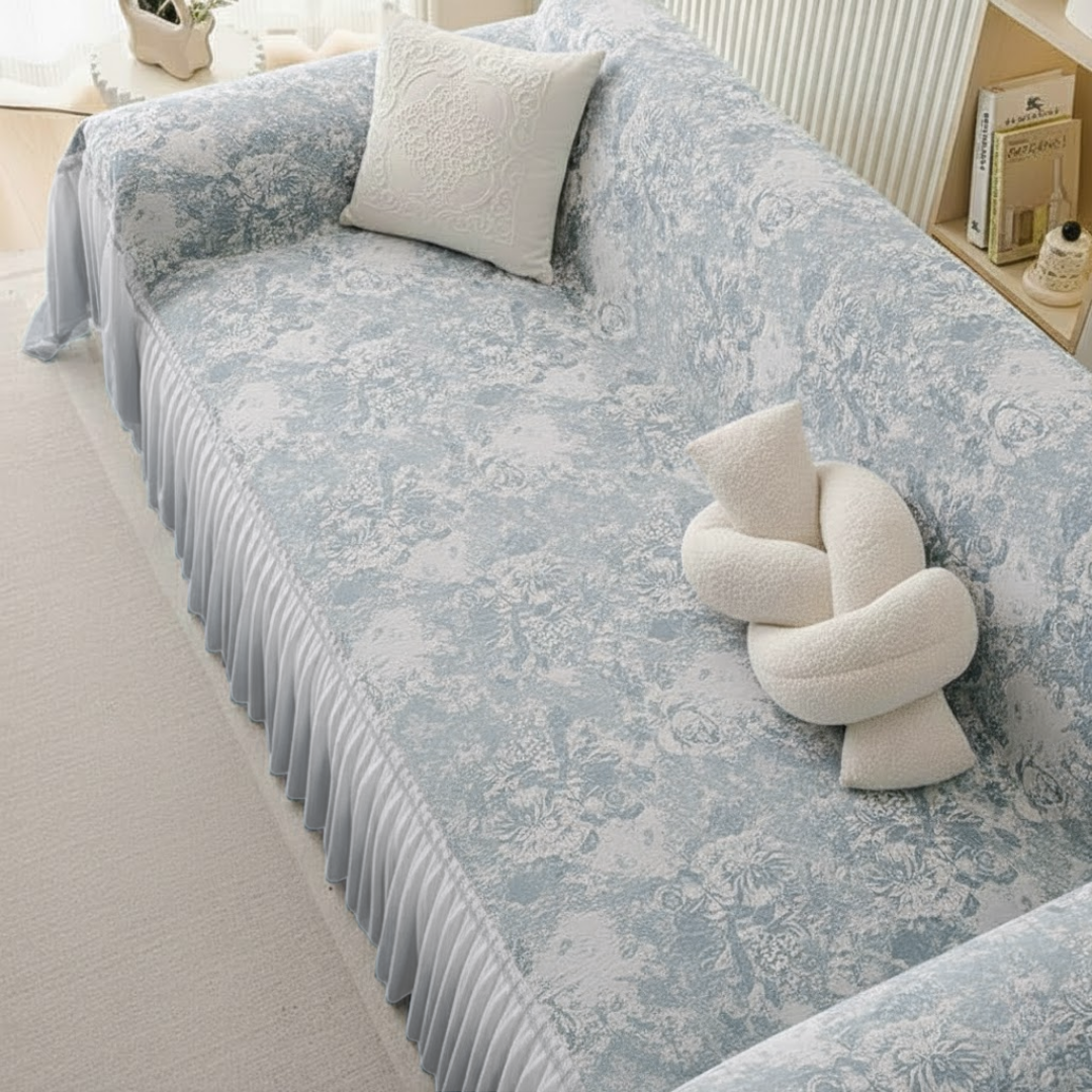 エレガンスグラデーションフリルソファカバー