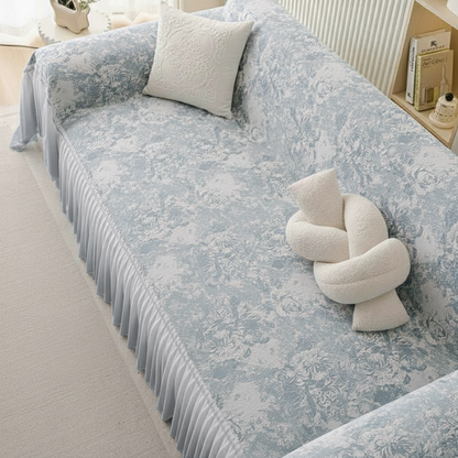 エレガンスグラデーションフリルソファカバー