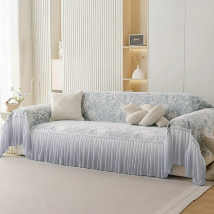 エレガンスグラデーションフリルソファカバー