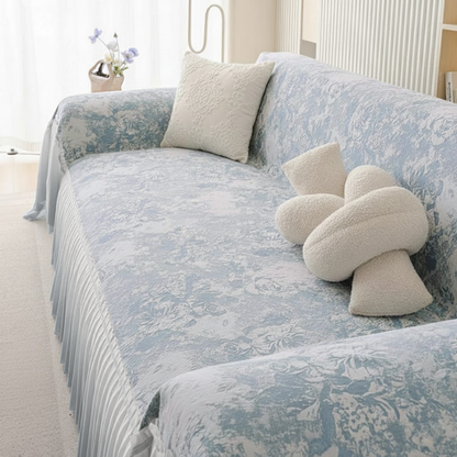 エレガンスグラデーションフリルソファカバー