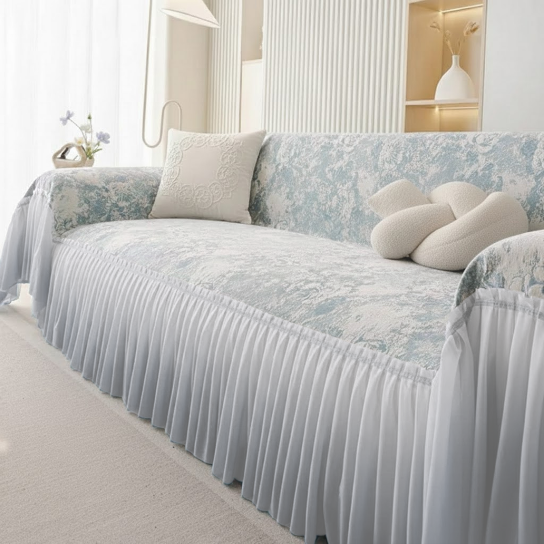 エレガンスグラデーションフリルソファカバー