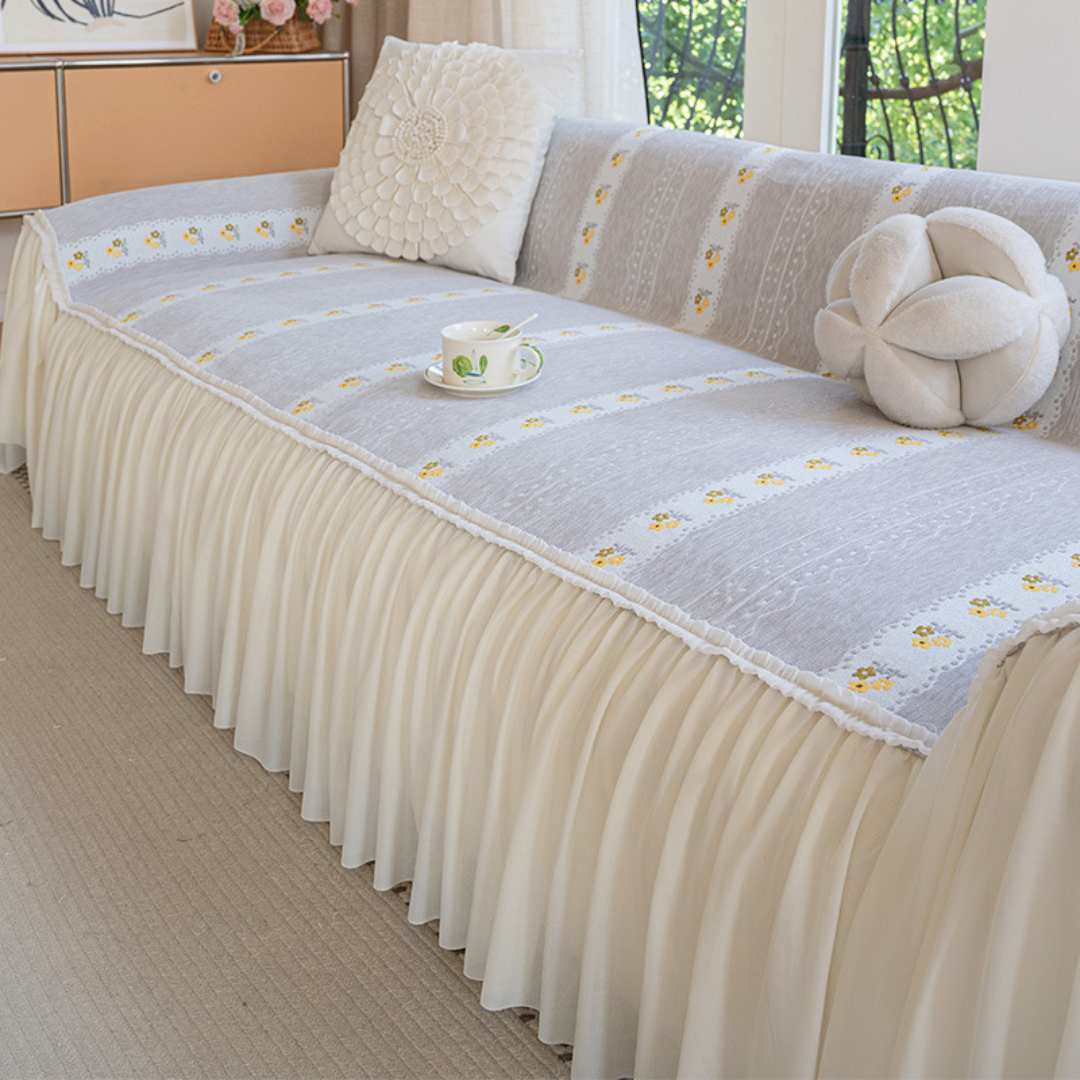 シアーフリルデイジーソファカバー