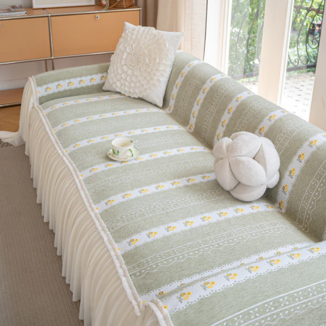 シアーフリルデイジーソファカバー