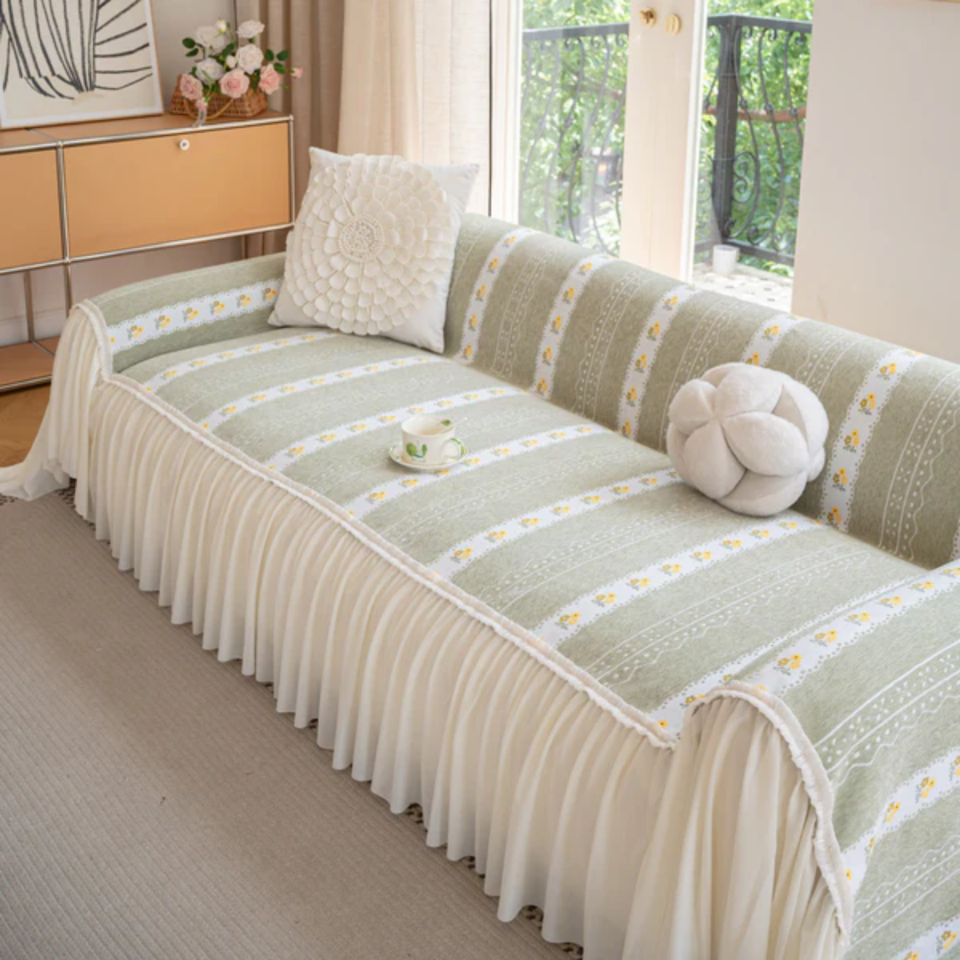 シアーフリルデイジーソファカバー