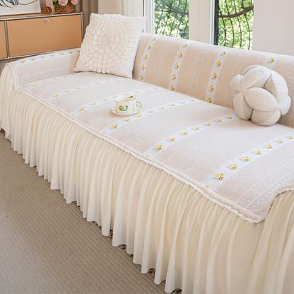 シアーフリルデイジーソファカバー