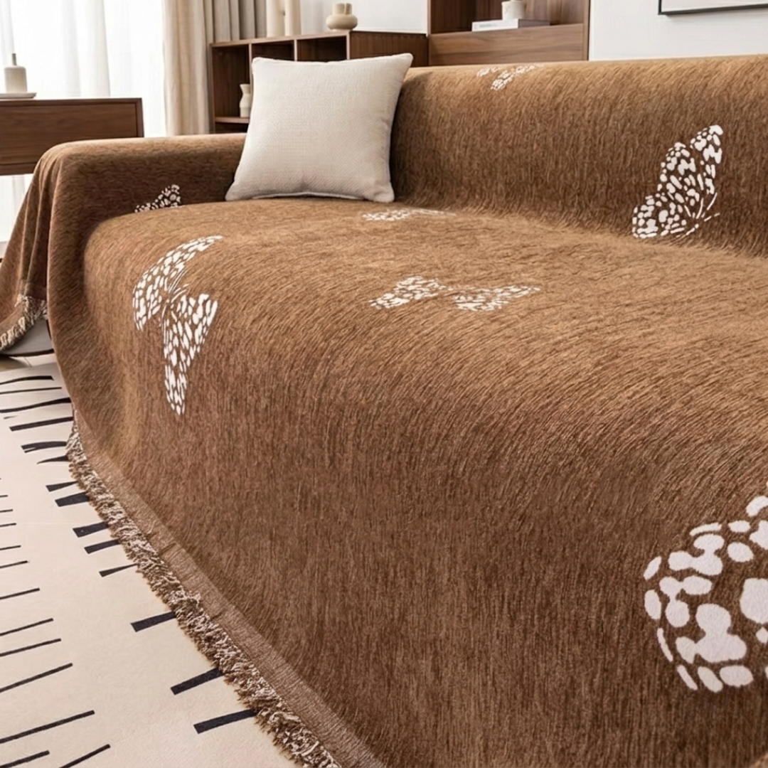 エレガントバタフライソファカバー