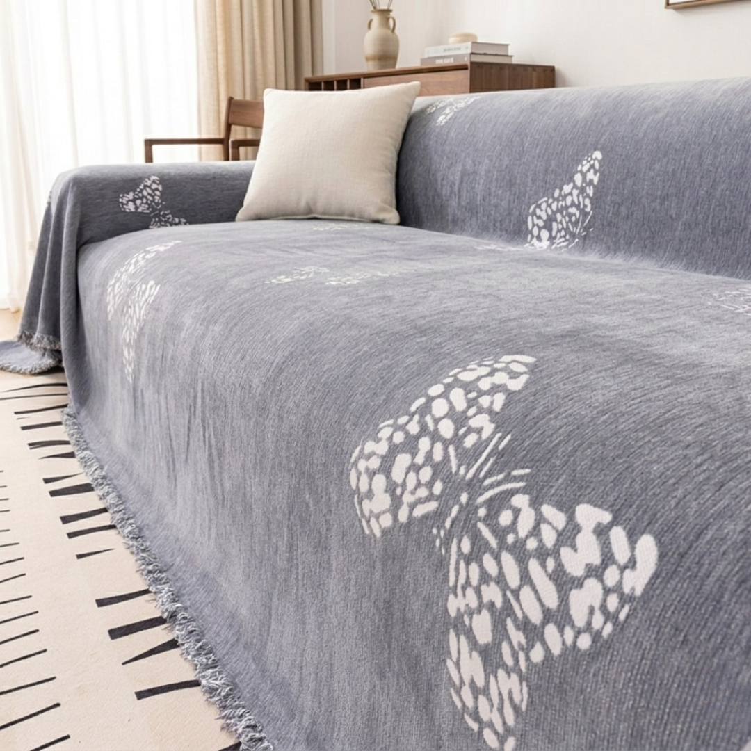 エレガントバタフライソファカバー