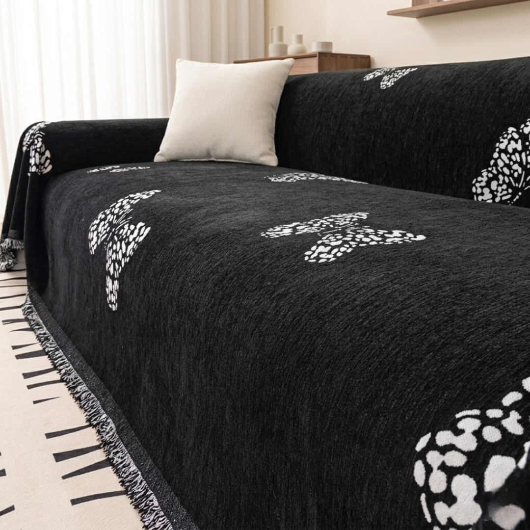 エレガントバタフライソファカバー