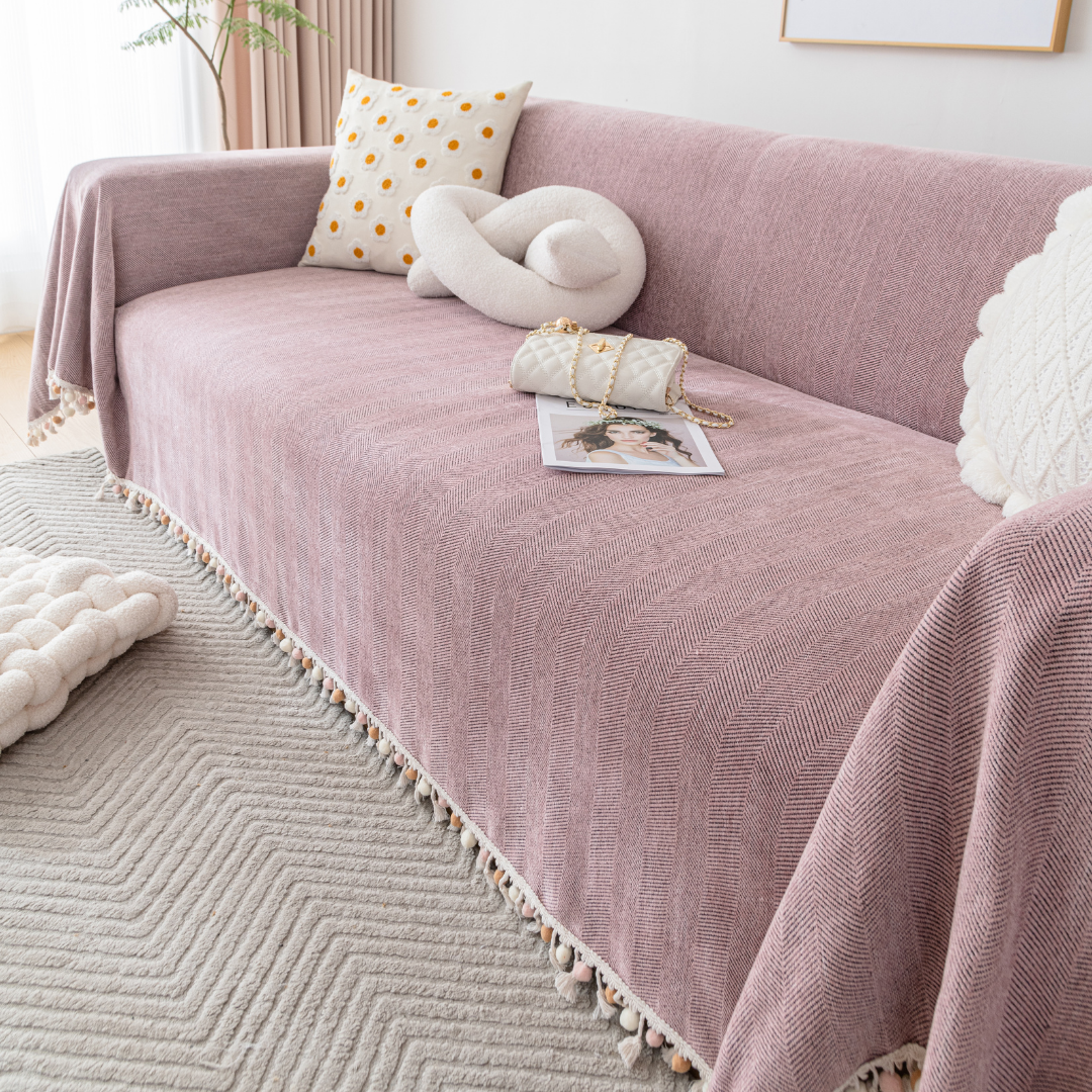 ノルディックポンポンフリンジソファカバー〔防水対応〕 – SOFA DECO