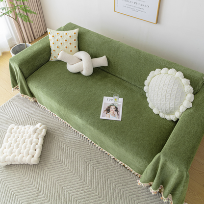 ノルディックポンポンフリンジソファカバー〔防水対応〕