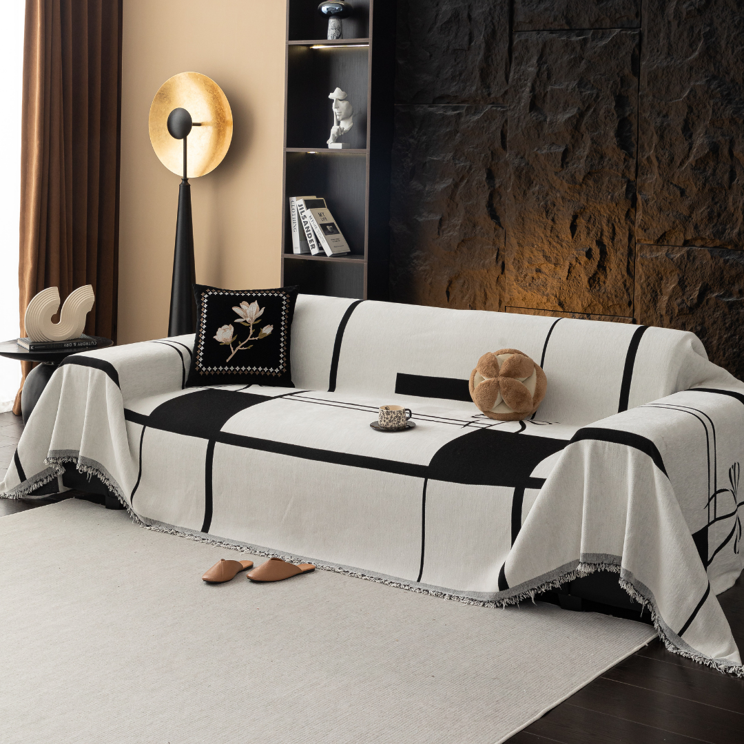 モダンリボンソファカバー