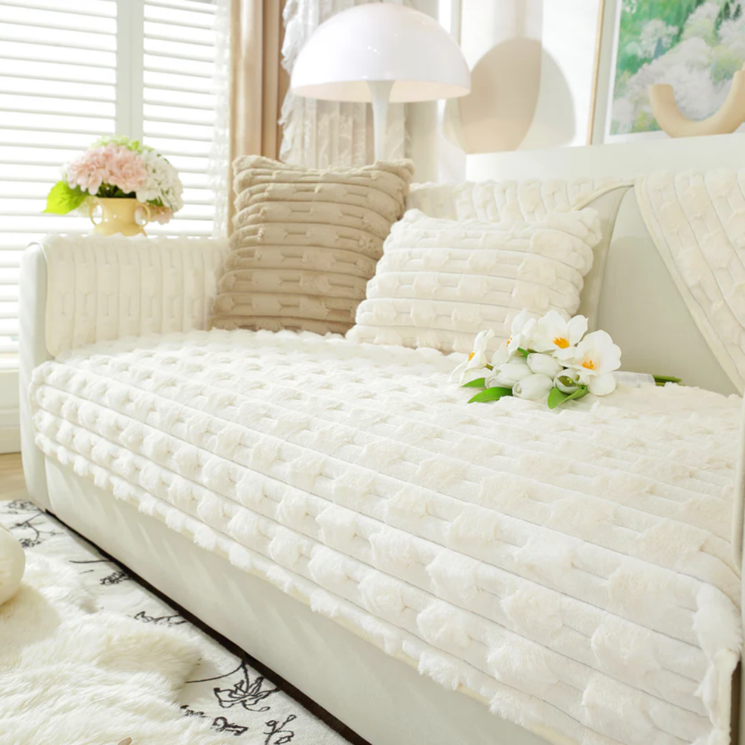 パフリュクスソファカバー〔滑り止め付き〕