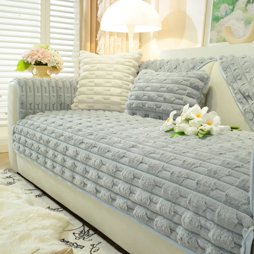 パフリュクスソファカバー〔滑り止め付き〕