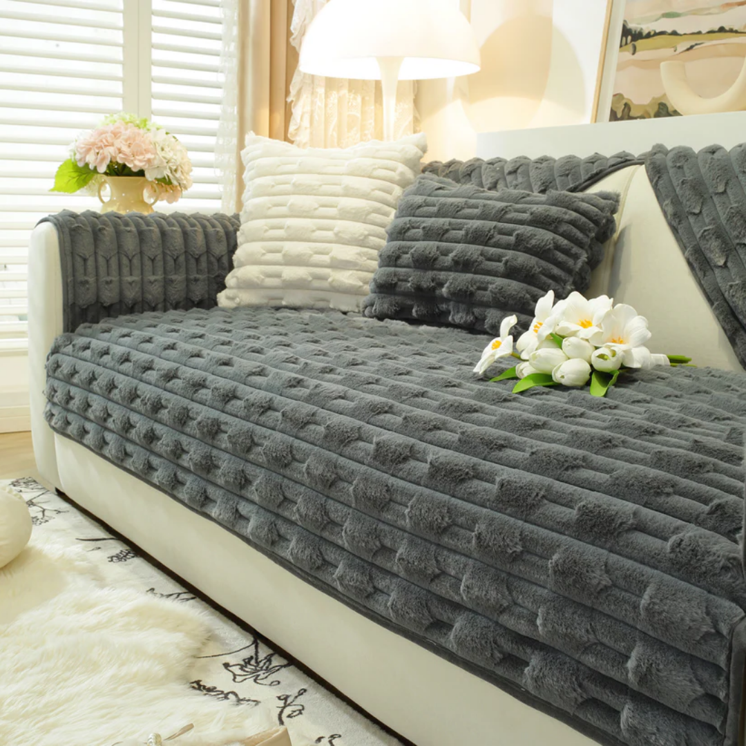 パフリュクスソファカバー〔滑り止め付き〕