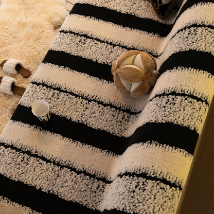 モダングレインストライプソファカバー