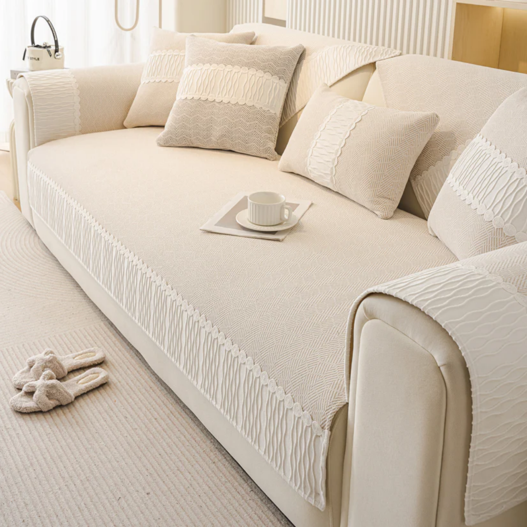 ノルディックテクスチャーソファカバー〔滑り止め付き〕