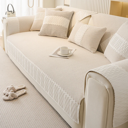 ノルディックテクスチャーソファカバー〔滑り止め付き〕