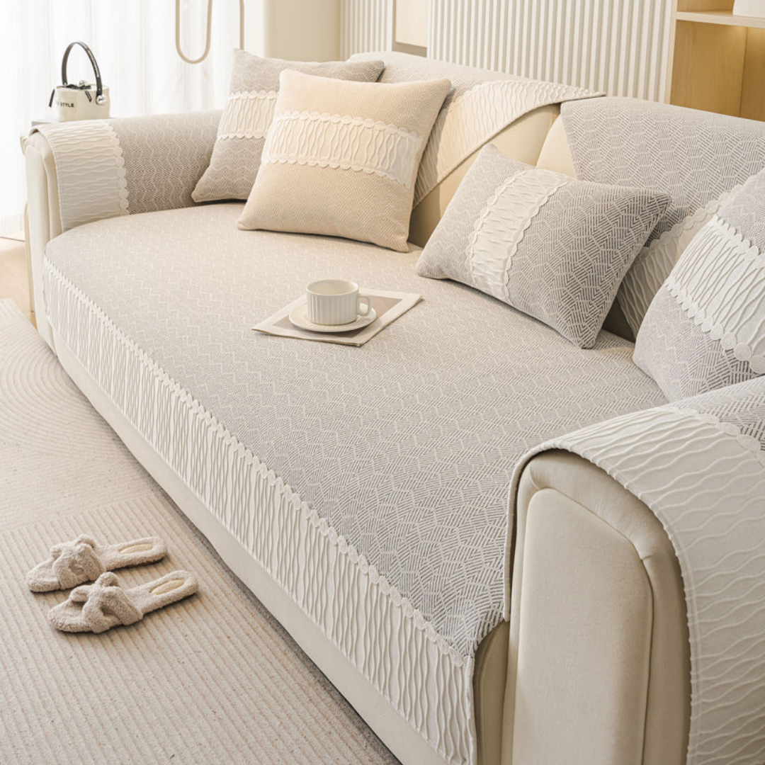 ノルディックテクスチャーソファカバー〔滑り止め付き〕