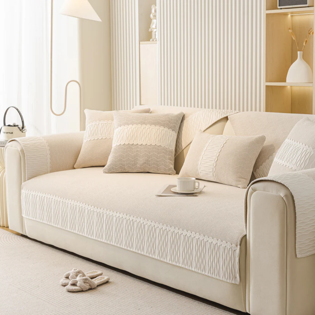 ノルディックテクスチャーソファカバー〔滑り止め付き〕