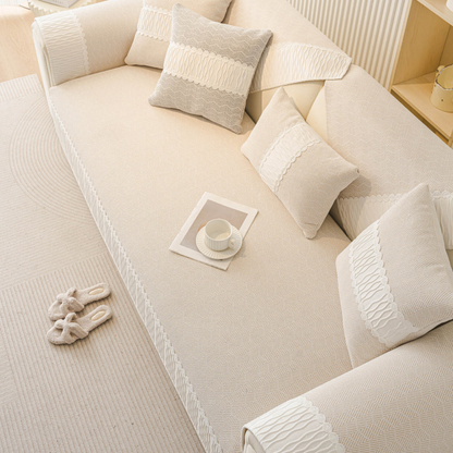 ノルディックテクスチャーソファカバー〔滑り止め付き〕