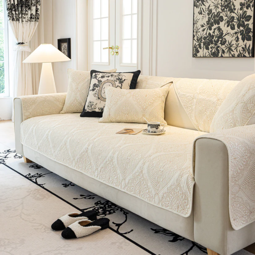 ロイヤルステッチソファカバー〔滑り止め付き〕