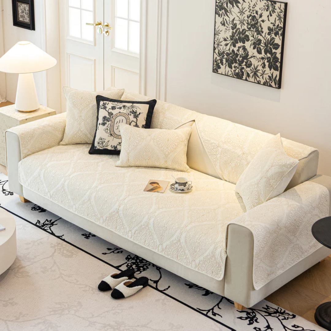 ロイヤルステッチソファカバー〔滑り止め付き〕