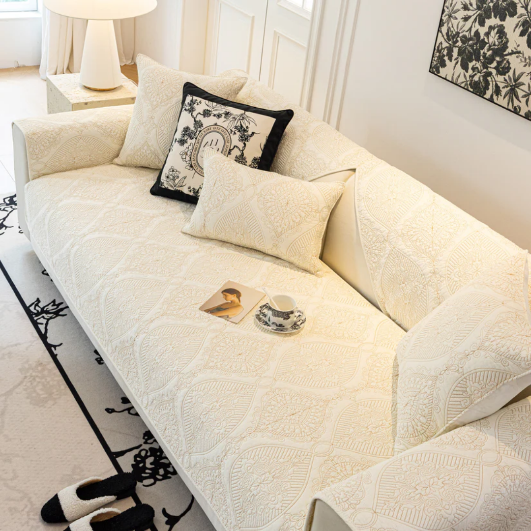 ロイヤルステッチソファカバー〔滑り止め付き〕