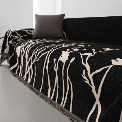 モダンリーフスケッチソファカバー