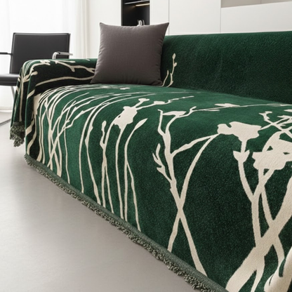 モダンリーフスケッチソファカバー