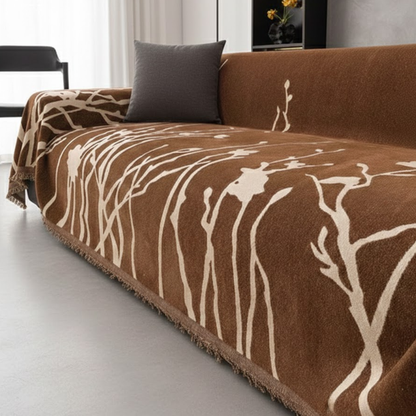 モダンリーフスケッチソファカバー