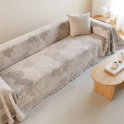 ニュアンスリーフアートソファカバー