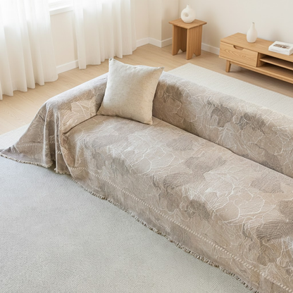 ニュアンスリーフアートソファカバー