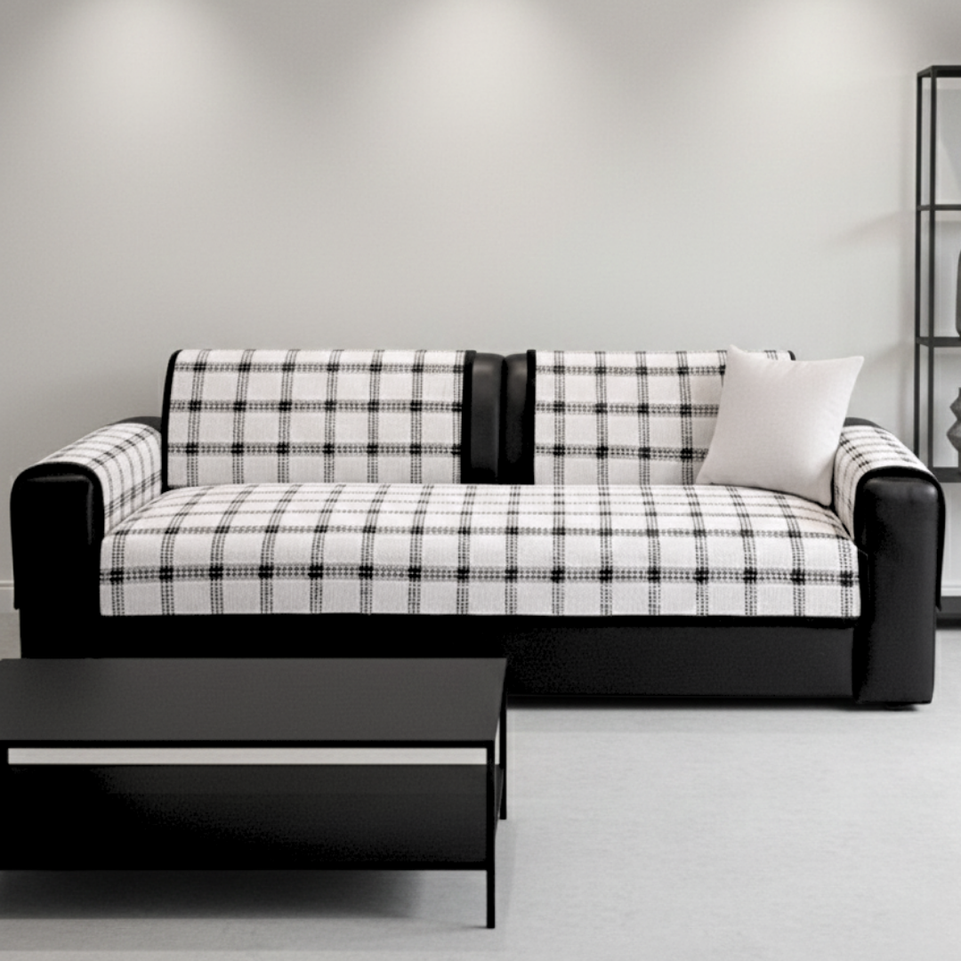 ノーブルチェックソファカバー
