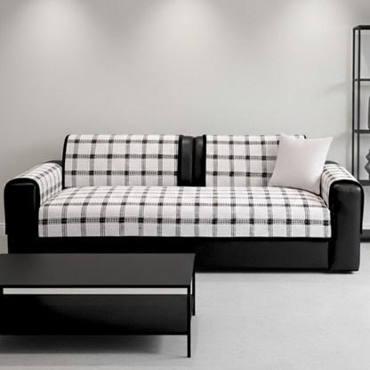 ノーブルチェックソファカバー