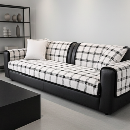 ノーブルチェックソファカバー