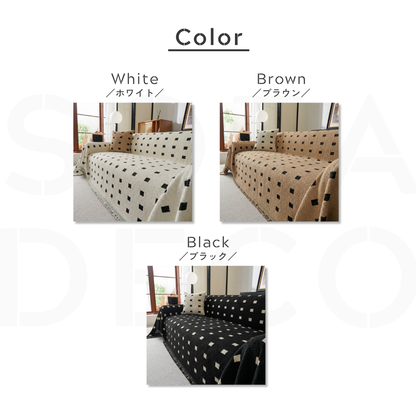 スクエアドットソファカバー