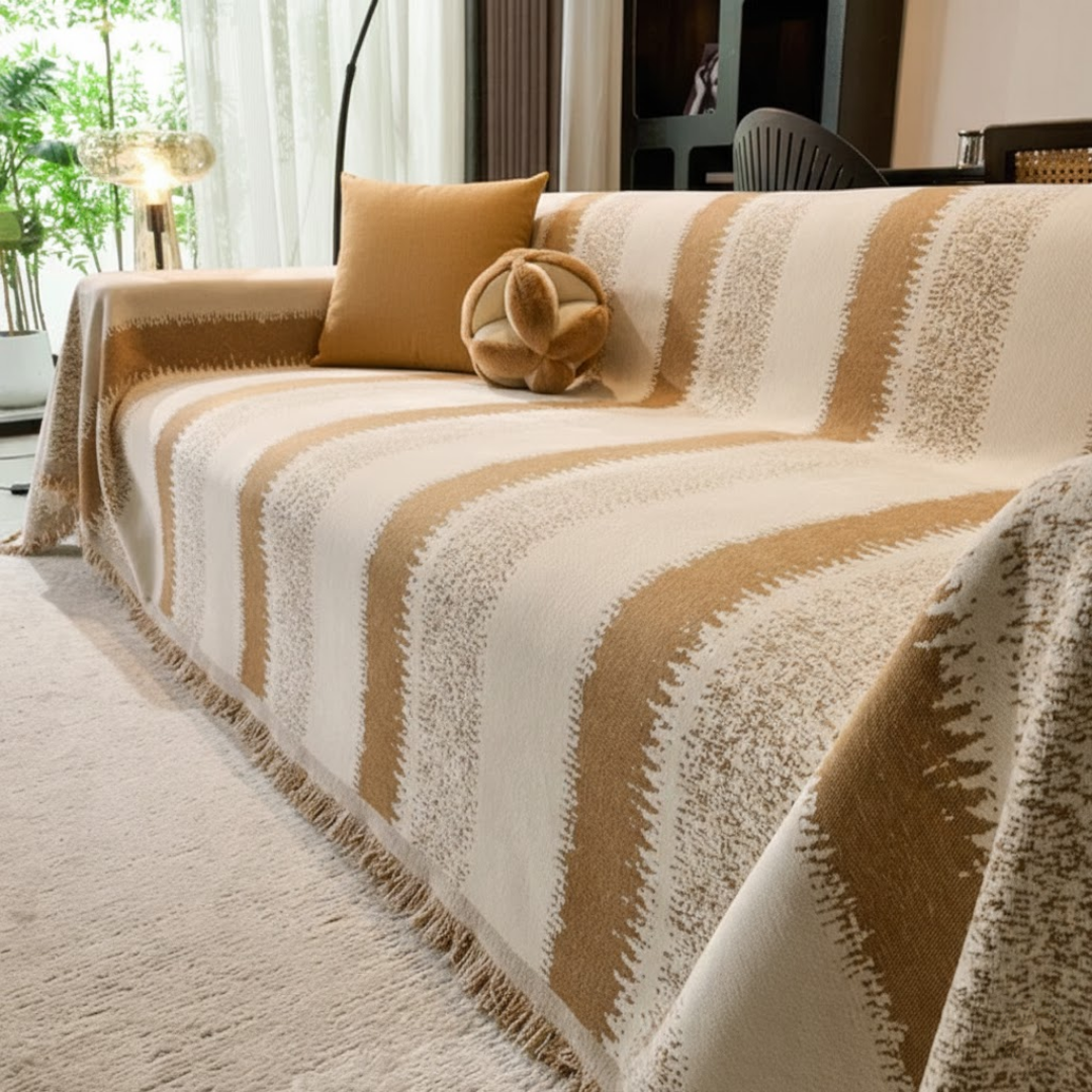 ボーダーアクセントソファカバー