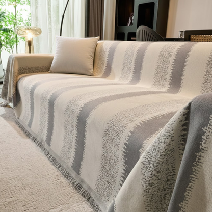 ボーダーアクセントソファカバー